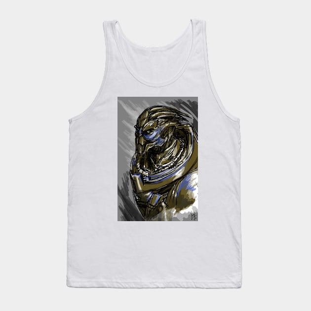 Painted Garrus Tank Top by CandaceAprilLee